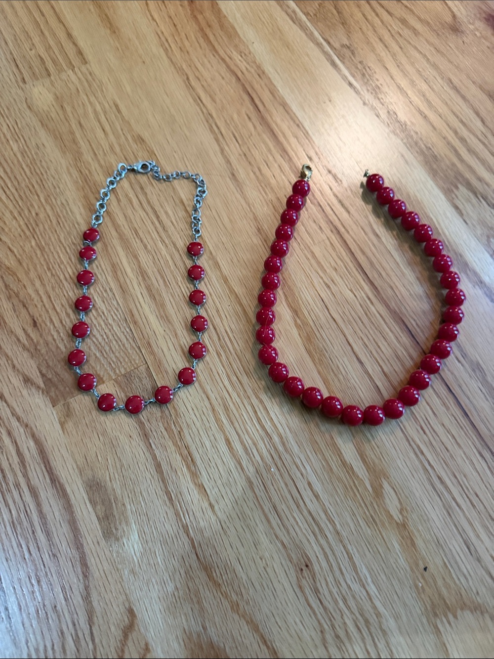 Red Beaded Necklace - Women's Fashion Jewelry